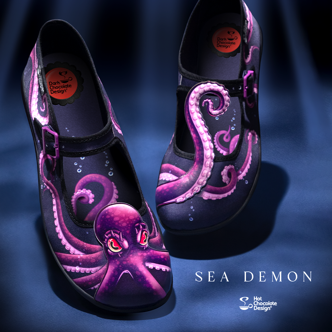 Chocolaticas® Sea Demon Women's Mary Jane Flat from Hot Chocolate Design