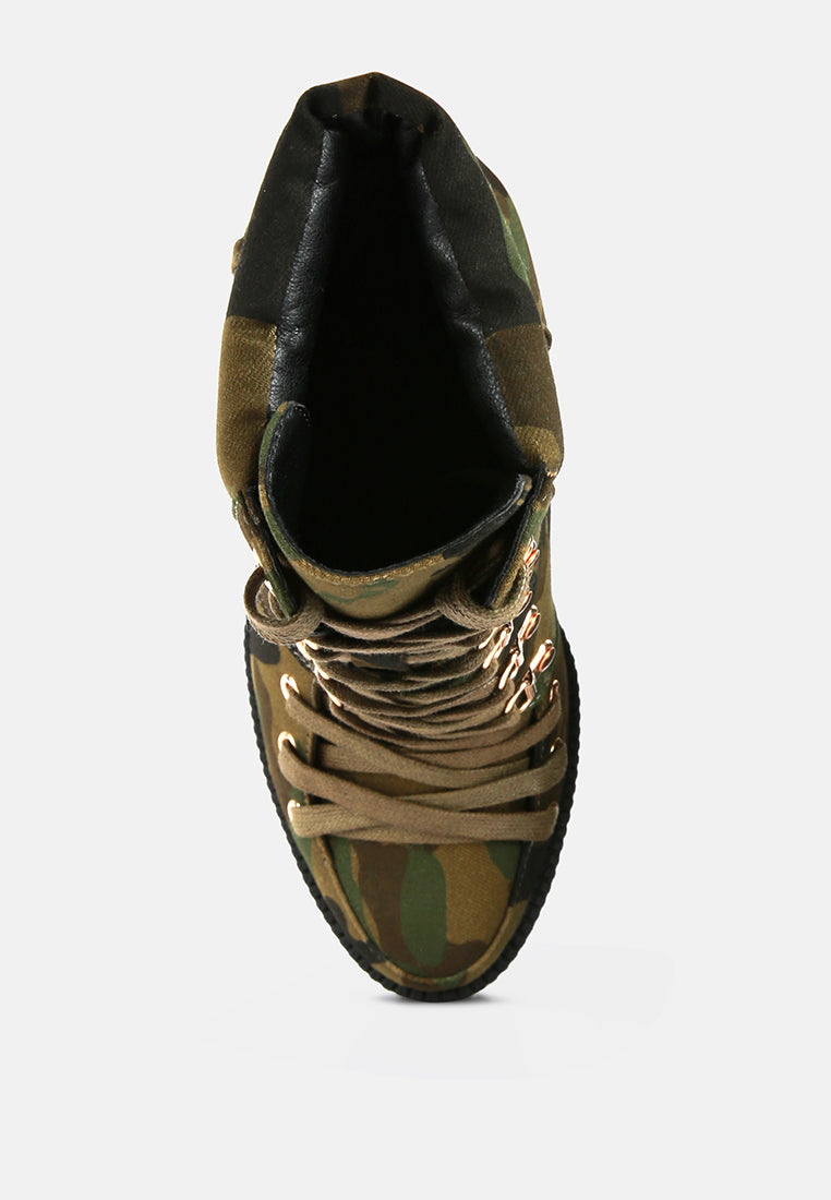 Palmetto Camouflage Ankle Boots from London Rag International