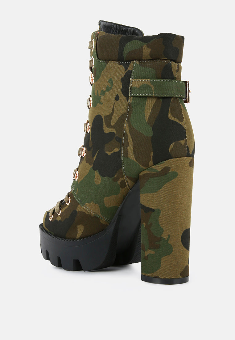 Palmetto Camouflage Ankle Boots from London Rag International
