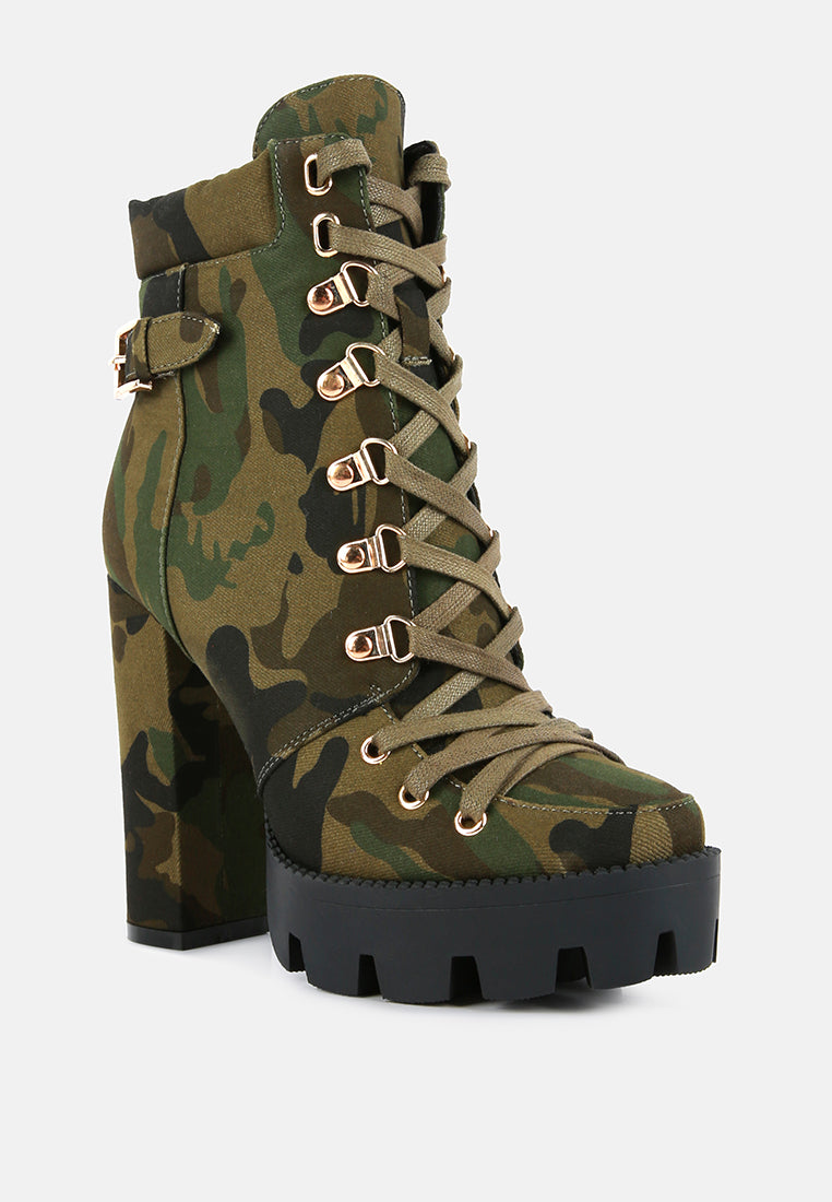 Palmetto Camouflage Ankle Boots from London Rag International