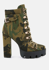 Palmetto Camouflage Ankle Boots from London Rag International
