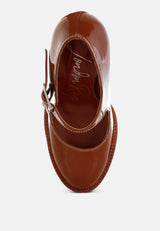 Millenial Bug Patent High Heeled Mary Jane Shoes from London Rag International