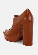 Millenial Bug Patent High Heeled Mary Jane Shoes from London Rag International