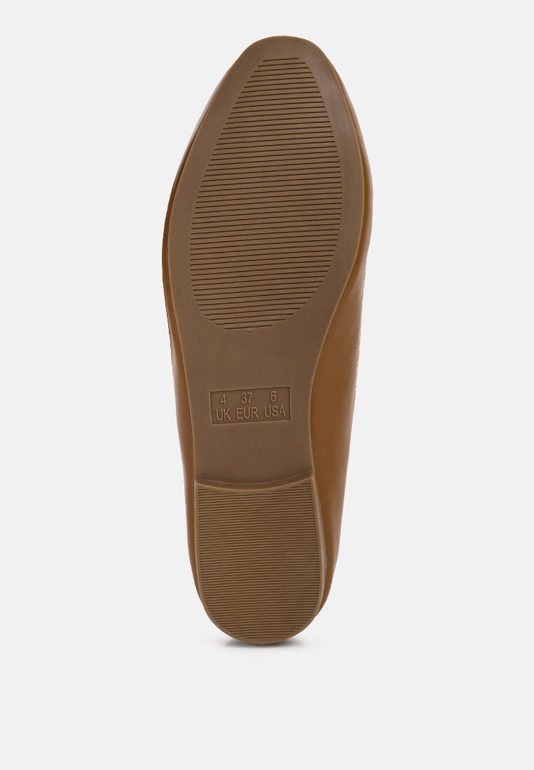 Chunky Metal Chain Faux Leather Loafers from London Rag International