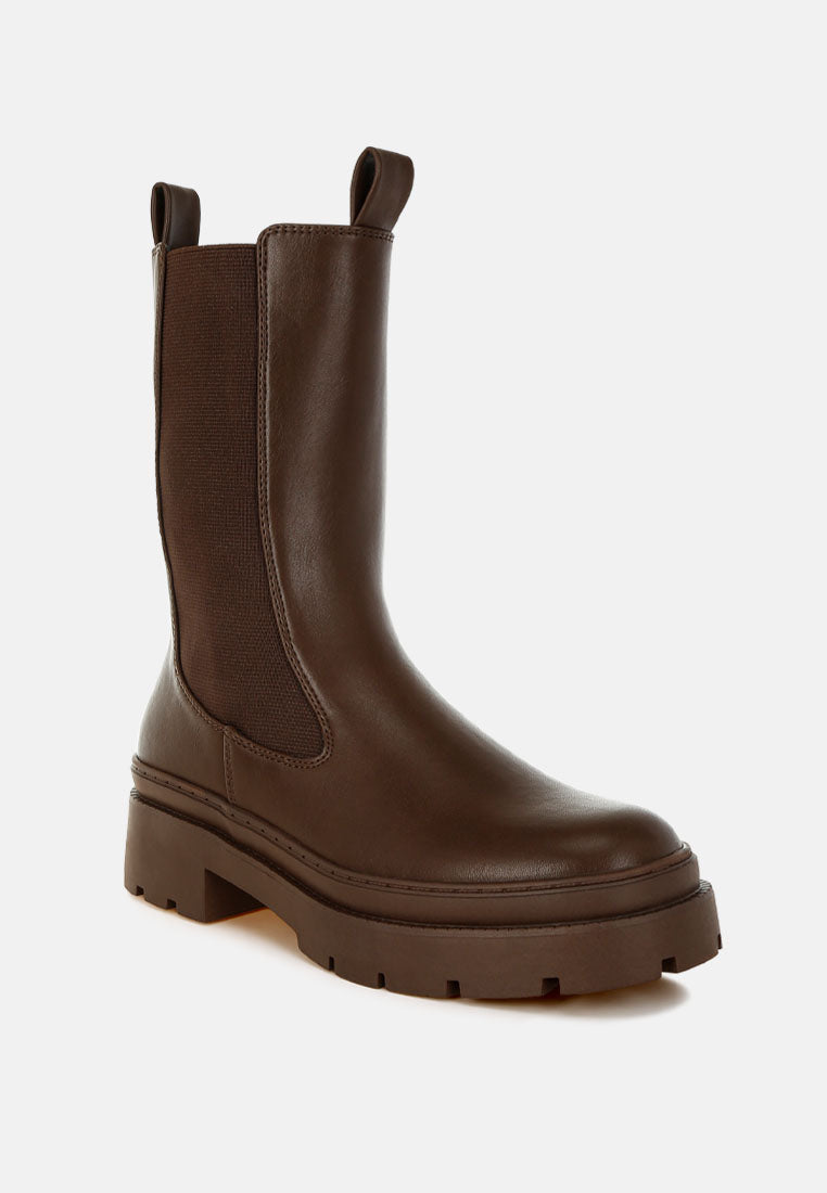 Jolt Elasticated Gussets Lug Sole Boots from London Rag International