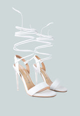 Sheeny Clear Stiletto Lace Up Heels from London Rag International