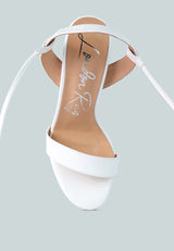 Sheeny Clear Stiletto Lace Up Heels from London Rag International