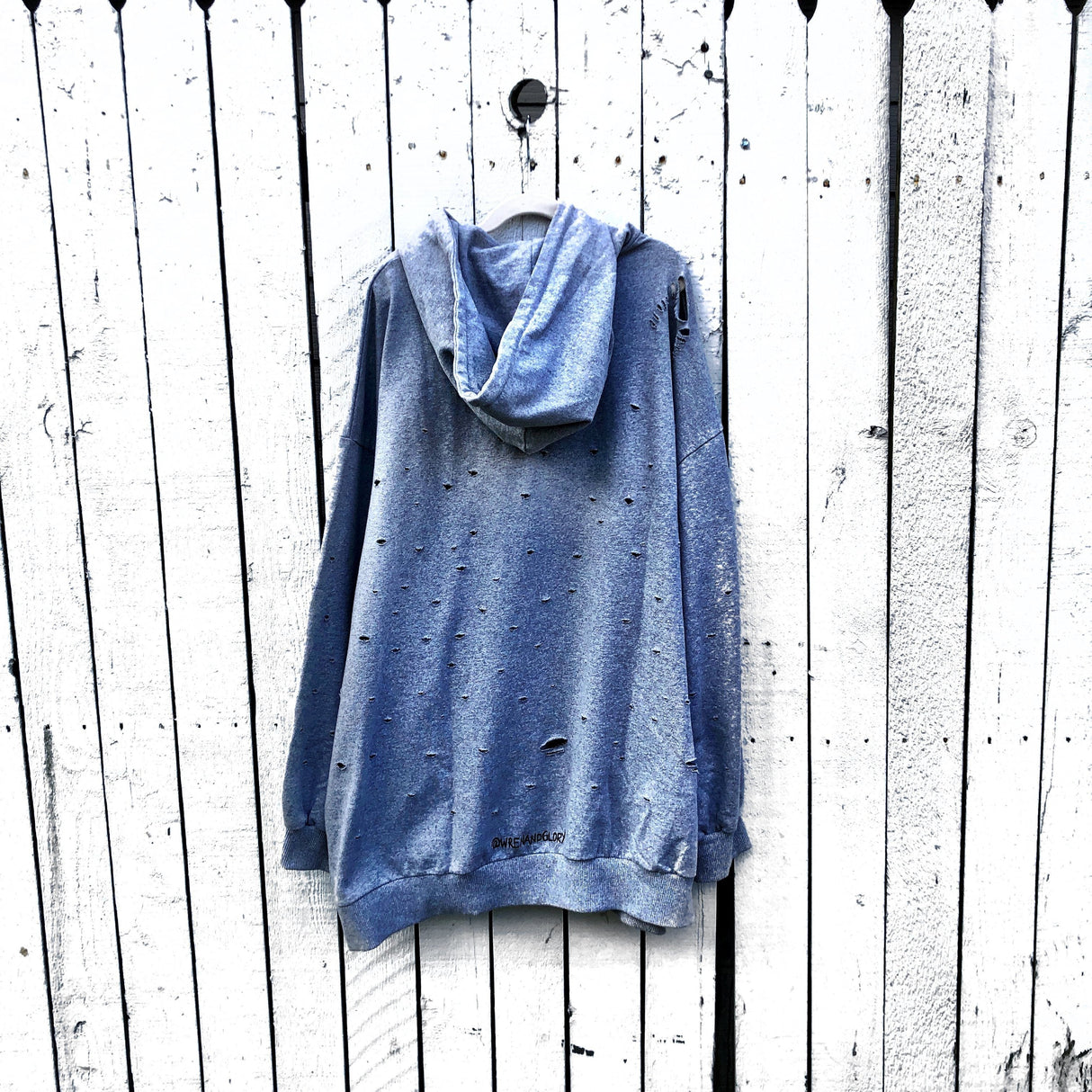 'SHH' PAINTED HOODIE from Wren + Glory