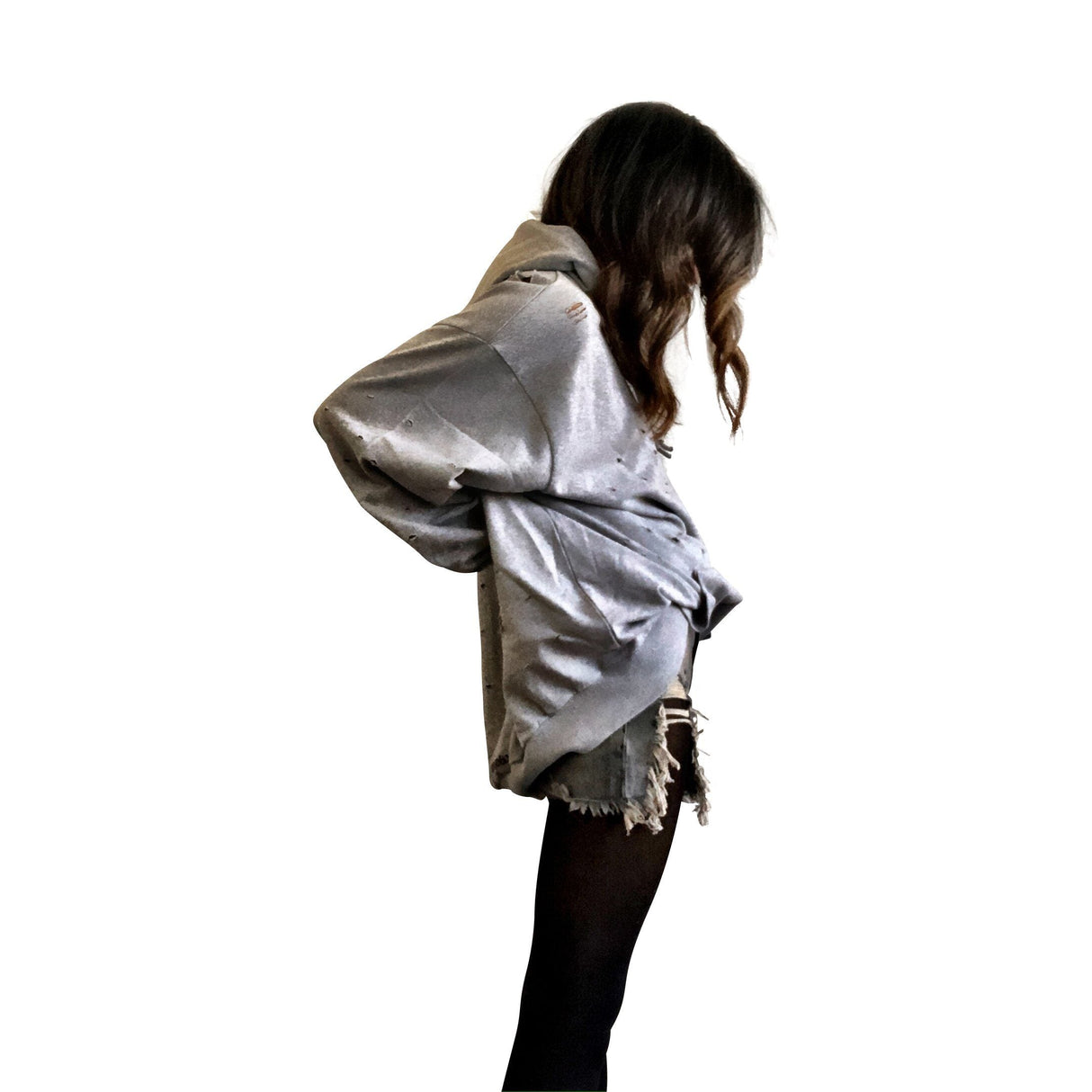 'SHH' PAINTED HOODIE from Wren + Glory