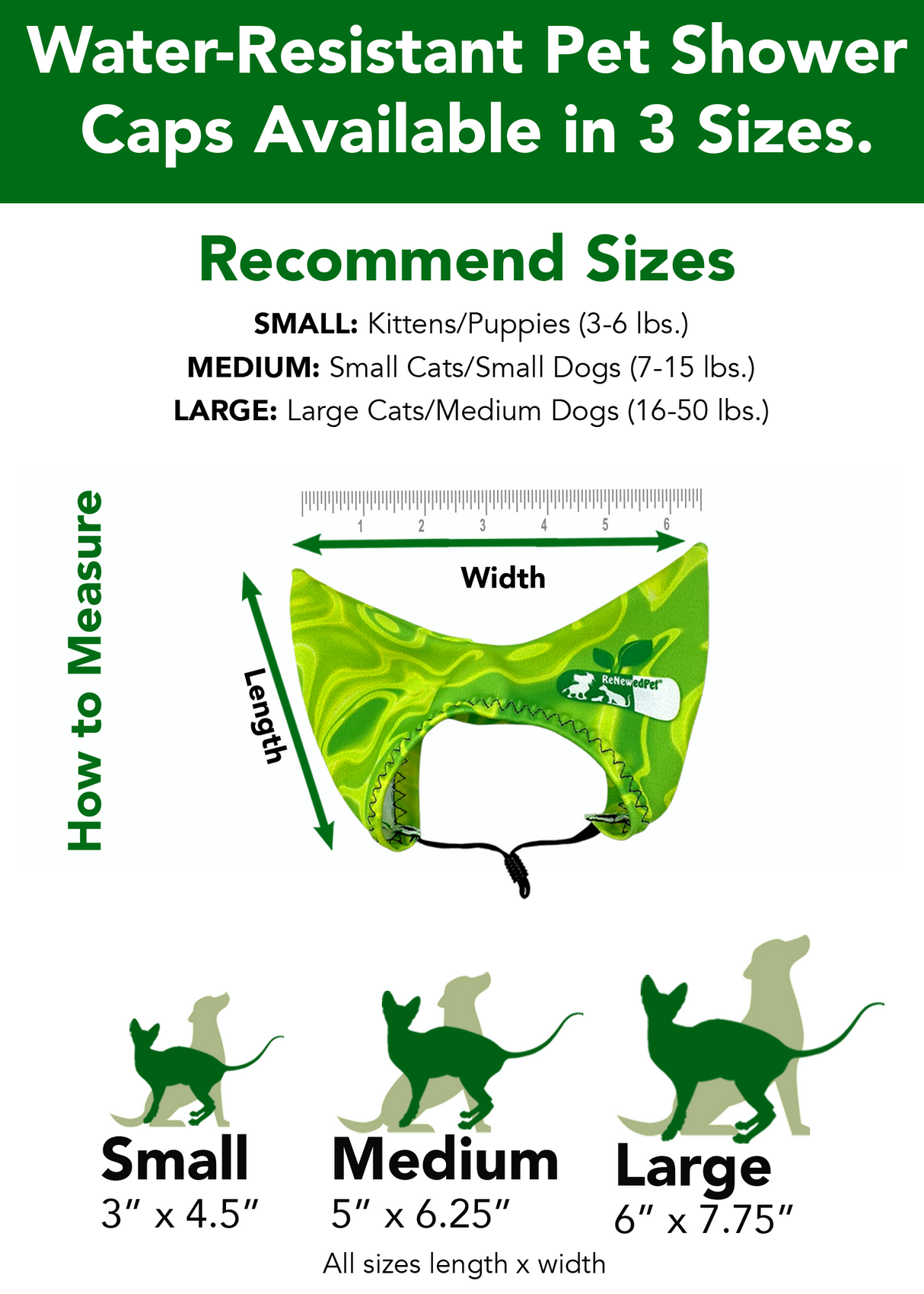 4-ALL PETS SHOWER / EAR / SUN CAP! from ReNewedPet