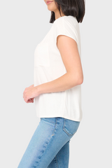 Cupro Cap Sleeve Pocket Tee  From Gibsonlook