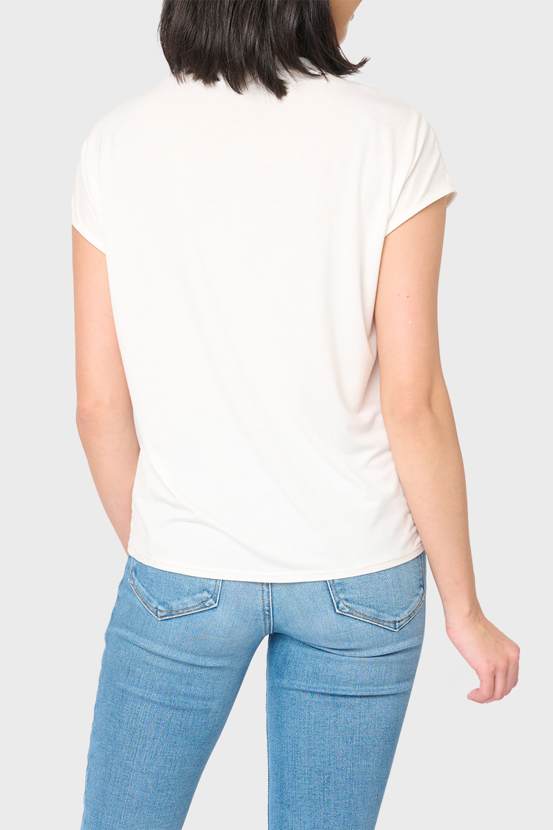Cupro Cap Sleeve Pocket Tee  From Gibsonlook