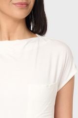 Cupro Cap Sleeve Pocket Tee  From Gibsonlook