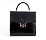 SIMONE - Black Vegan Leather Handbag from Gunas New York