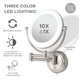Lexington Lighted Wall Mounted Makeup Mirror with Magnification from Zadro