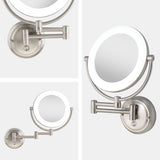 Lexington Lighted Wall Mounted Makeup Mirror with Magnification from Zadro