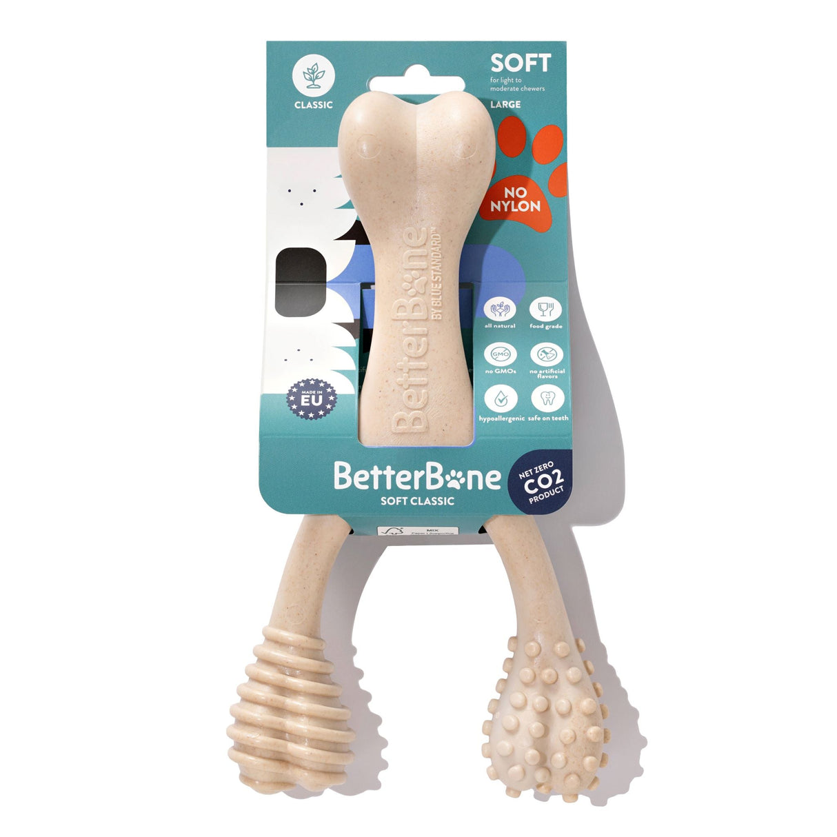 BetterBone SOFT Durability CHEW TOY: Natural Ingredients, Perfet for Teething Puppies, Senior Dogs & Gentle Chewers from BetterBone All Natural Eco-Friendly Dog Chews & Bones