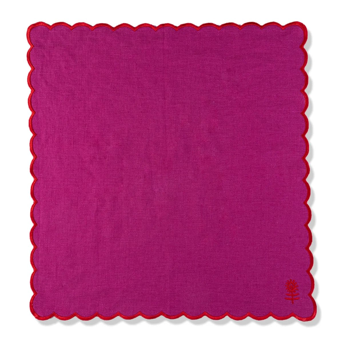 Icon Linen Napkins S/4 - Plum + Cherry from Furbish Studio