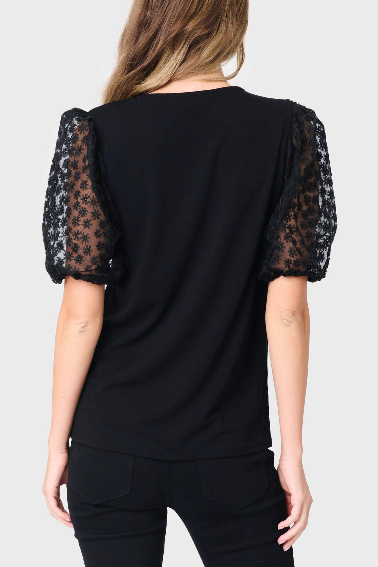 Megan Mixed Media Soft Ponte Top  From Gibsonlook
