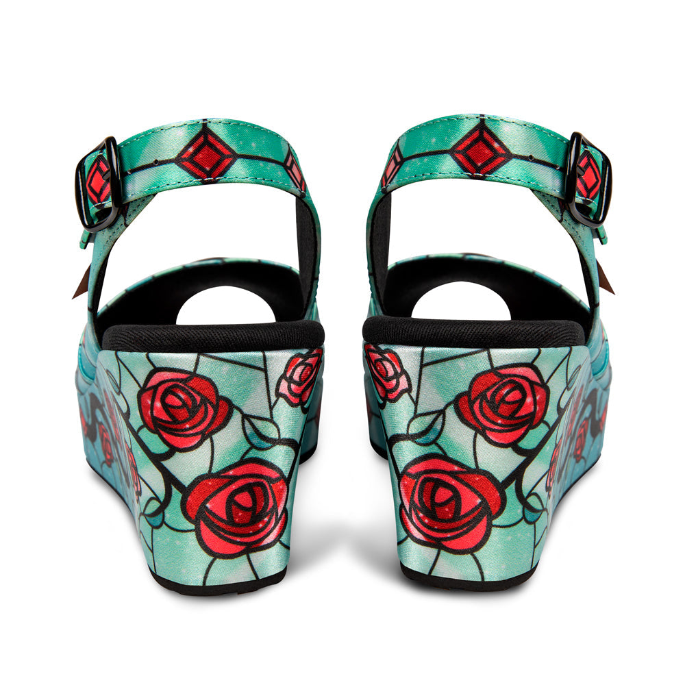 Chocolaticas® Stained Roses Women's Sandal from Hot Chocolate Design
