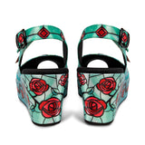 Chocolaticas® Stained Roses Women's Sandal from Hot Chocolate Design