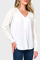 The Gemma Mixed Media Henley  From Gibsonlook