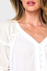 The Gemma Mixed Media Henley  From Gibsonlook