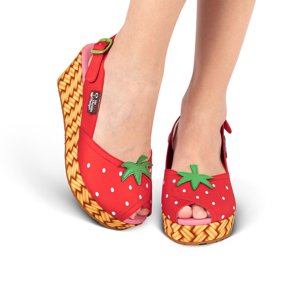 Chocolaticas® Strawbella Women's Sandal From Hot Chocolate Design