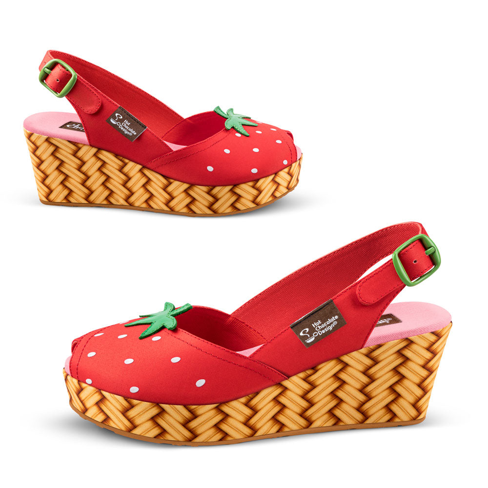 Chocolaticas® Strawbella Women's Sandal From Hot Chocolate Design