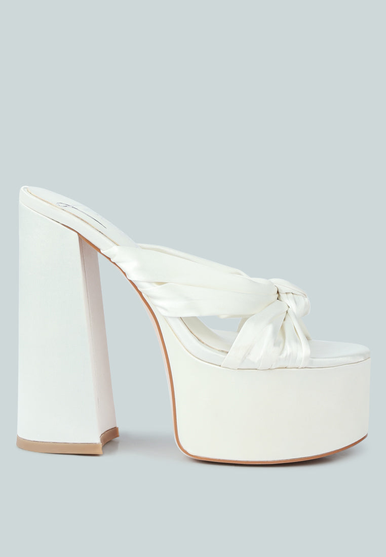 Strobing Knotted Chunky Platform Heels from London Rag International