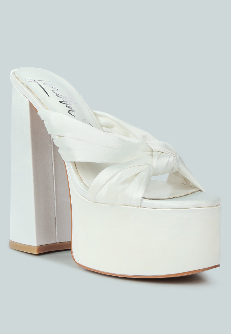 Strobing Knotted Chunky Platform Heels from London Rag International