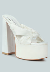 Strobing Knotted Chunky Platform Heels from London Rag International