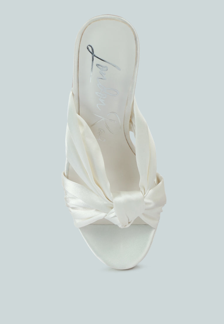 Strobing Knotted Chunky Platform Heels from London Rag International