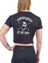 WOMEN'S SURRENDER TO THE PAIN CROP TOP from JerkFit