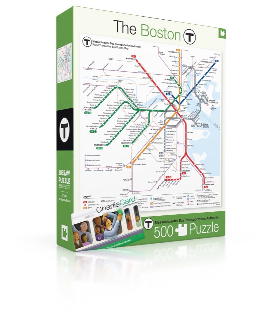 Boston T Map from New York Puzzle Company