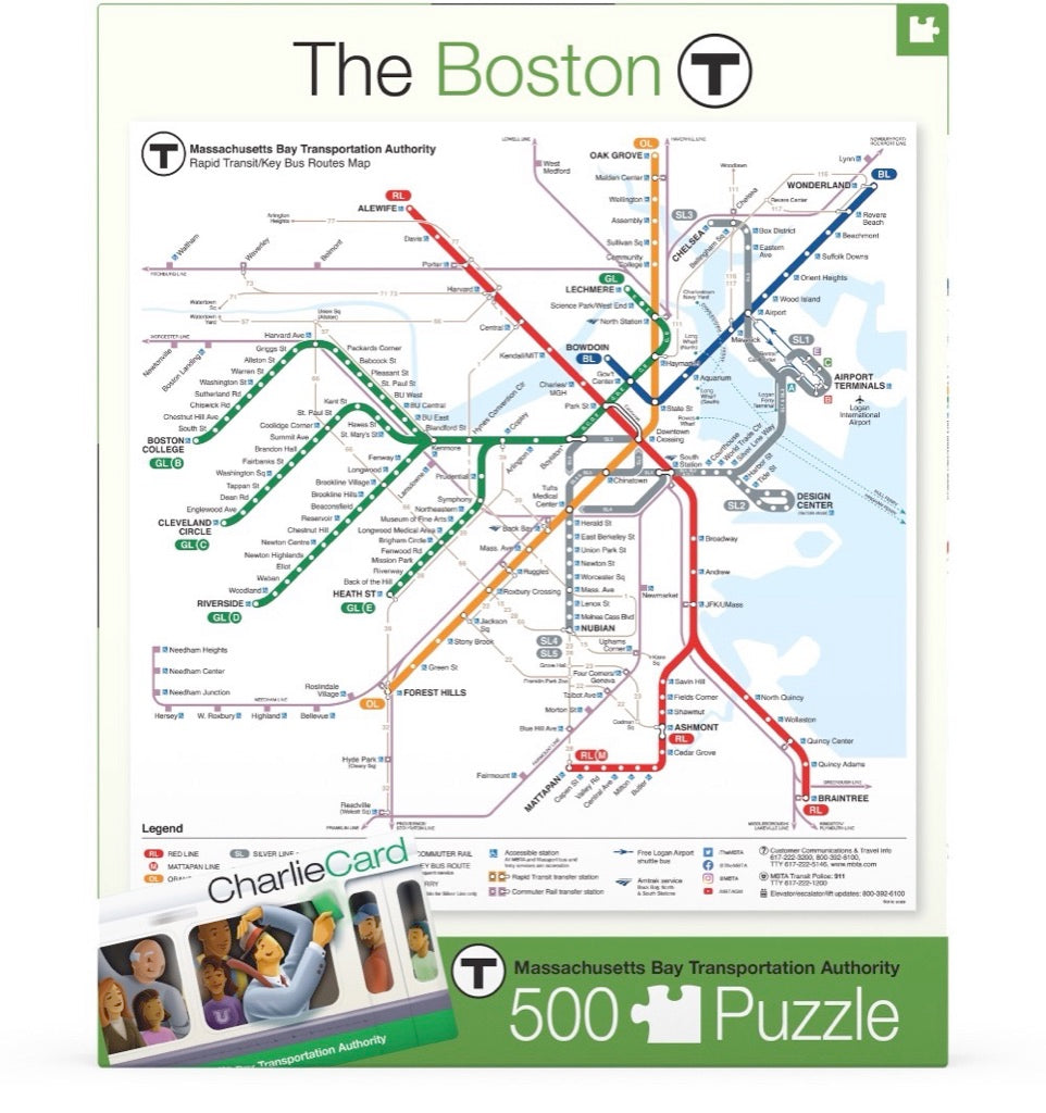 Boston T Map from New York Puzzle Company
