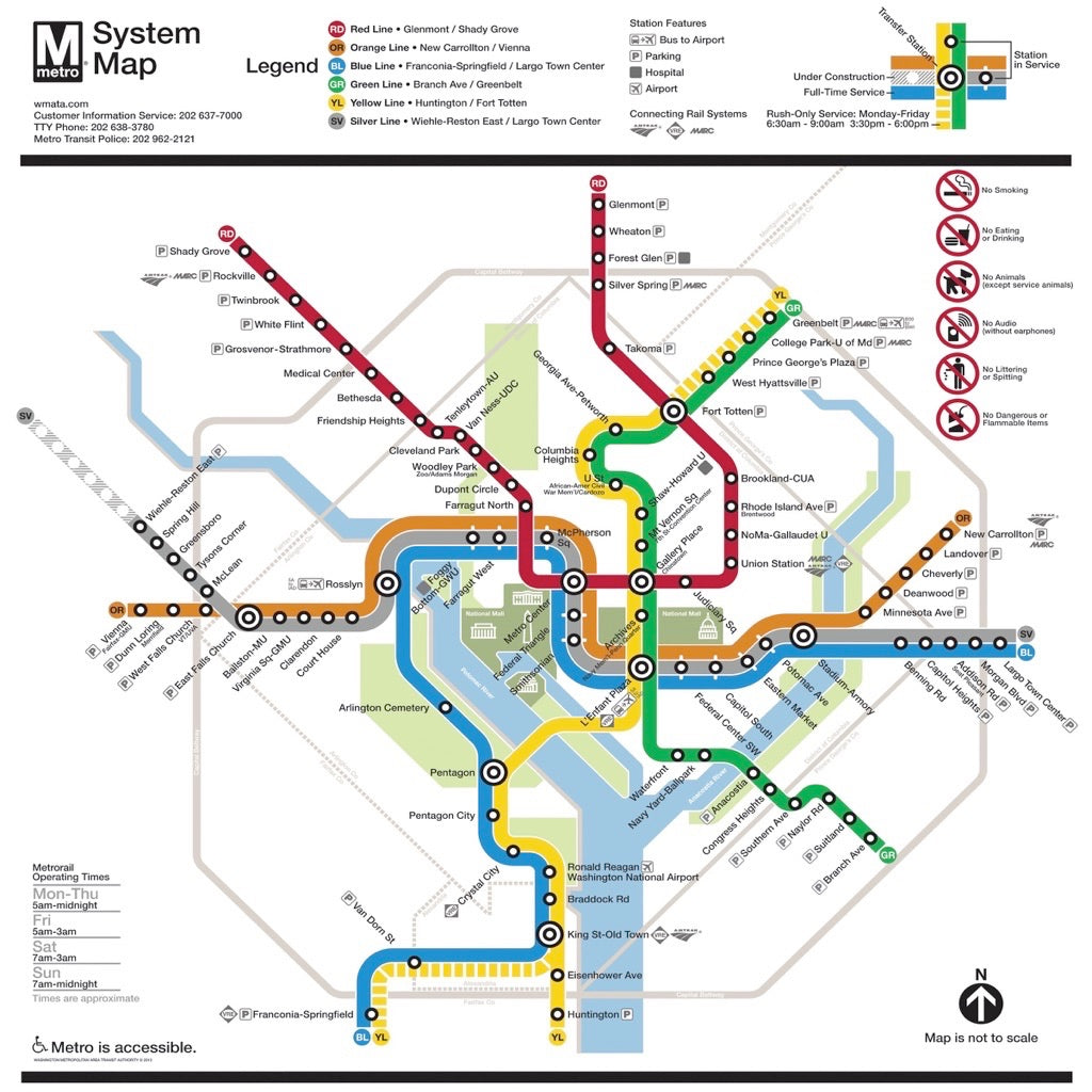 DC Metro Map From New York Puzzle Company