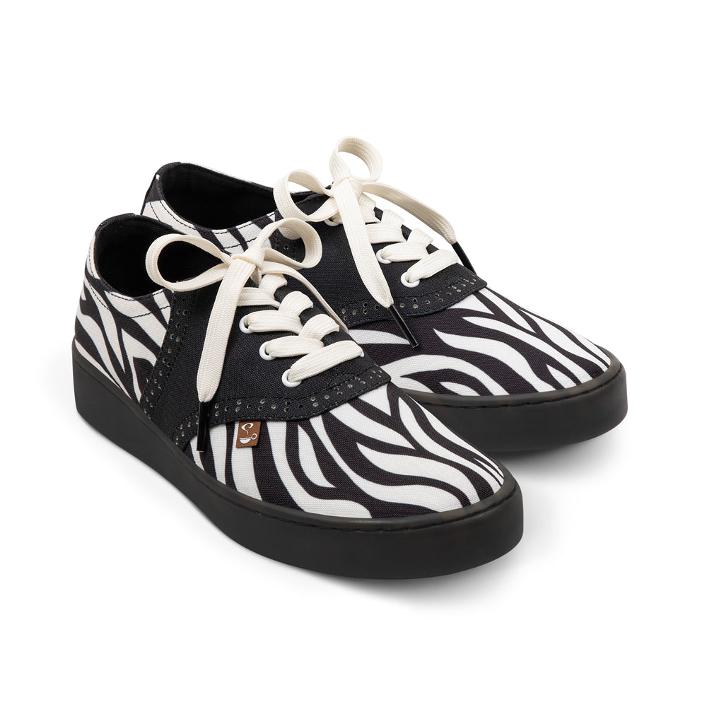Saddle Zebra Casual Sneaker from Hot Chocolate Design