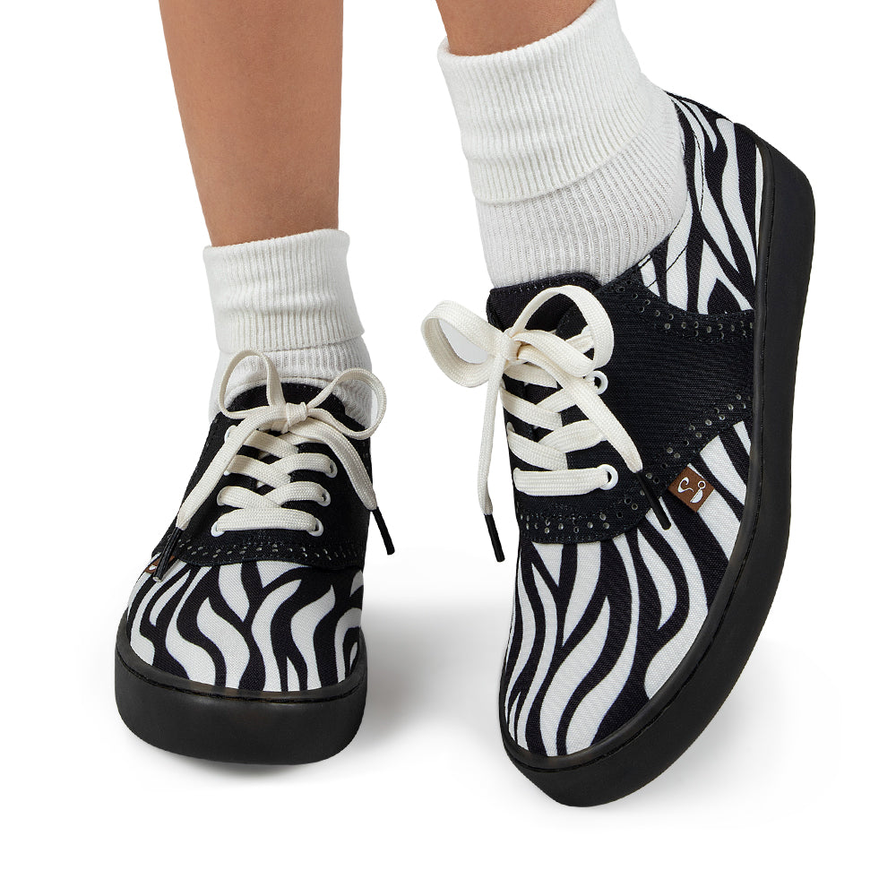 Saddle Zebra Casual Sneaker from Hot Chocolate Design