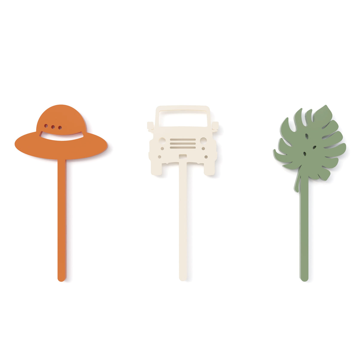 Safari Acrylic Cupcake Toppers, Set of 12 from The Cotton & Canvas Co.