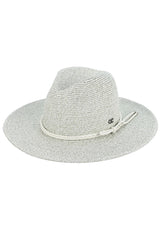 C.C Leather String Rope Band Paper Panama Hat from Madeline Love
