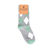 Sage Green Argyle Kids Socks from No Cold Feet