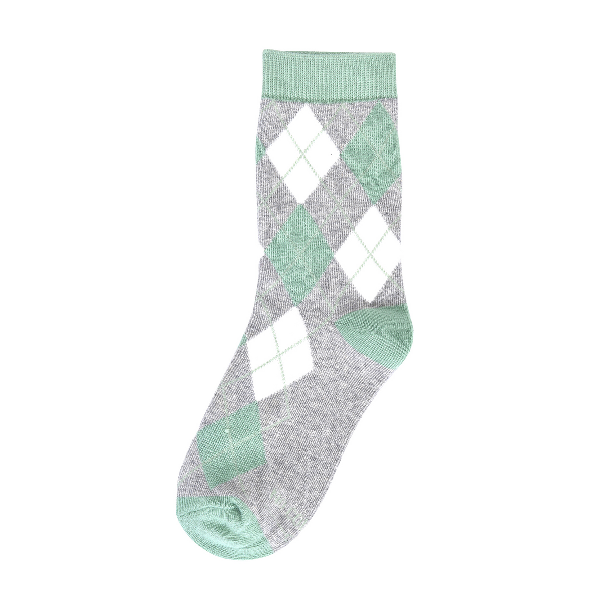 Sage Green Argyle Kids Socks from No Cold Feet