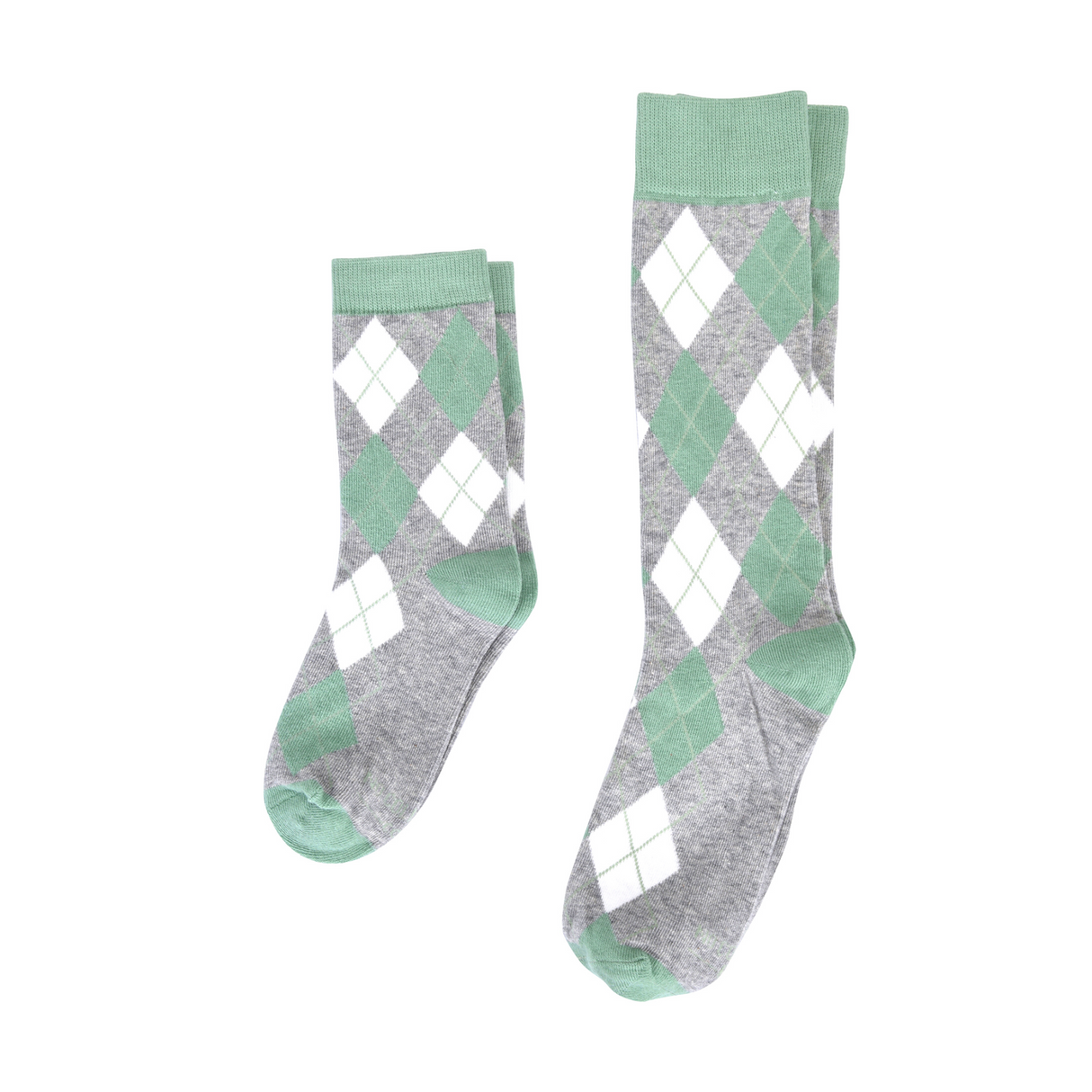 Sage Green Argyle Kids Socks from No Cold Feet