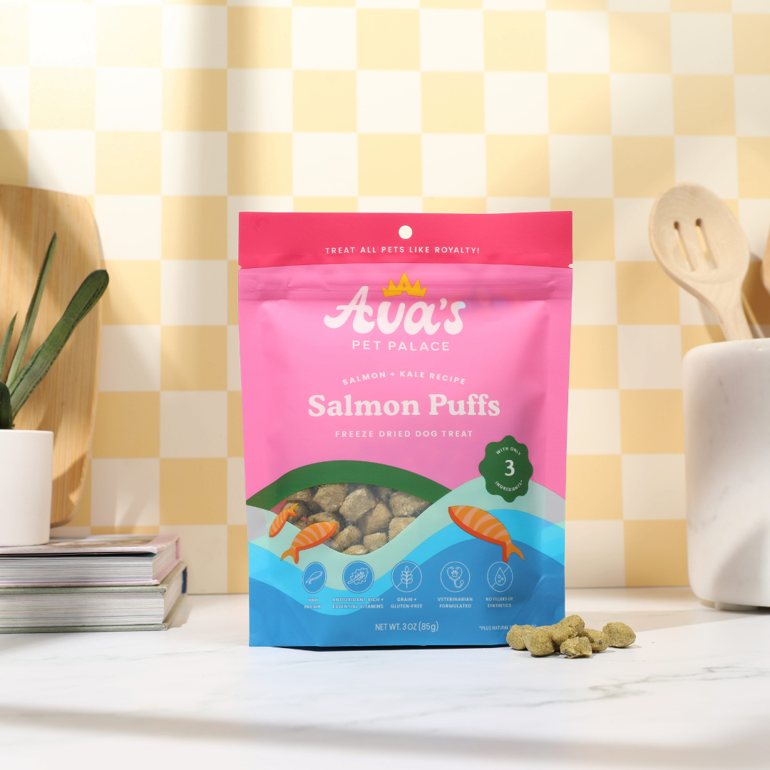 Freeze Dried Dog Treats - Salmon Puffs from Ava's Pet Palace