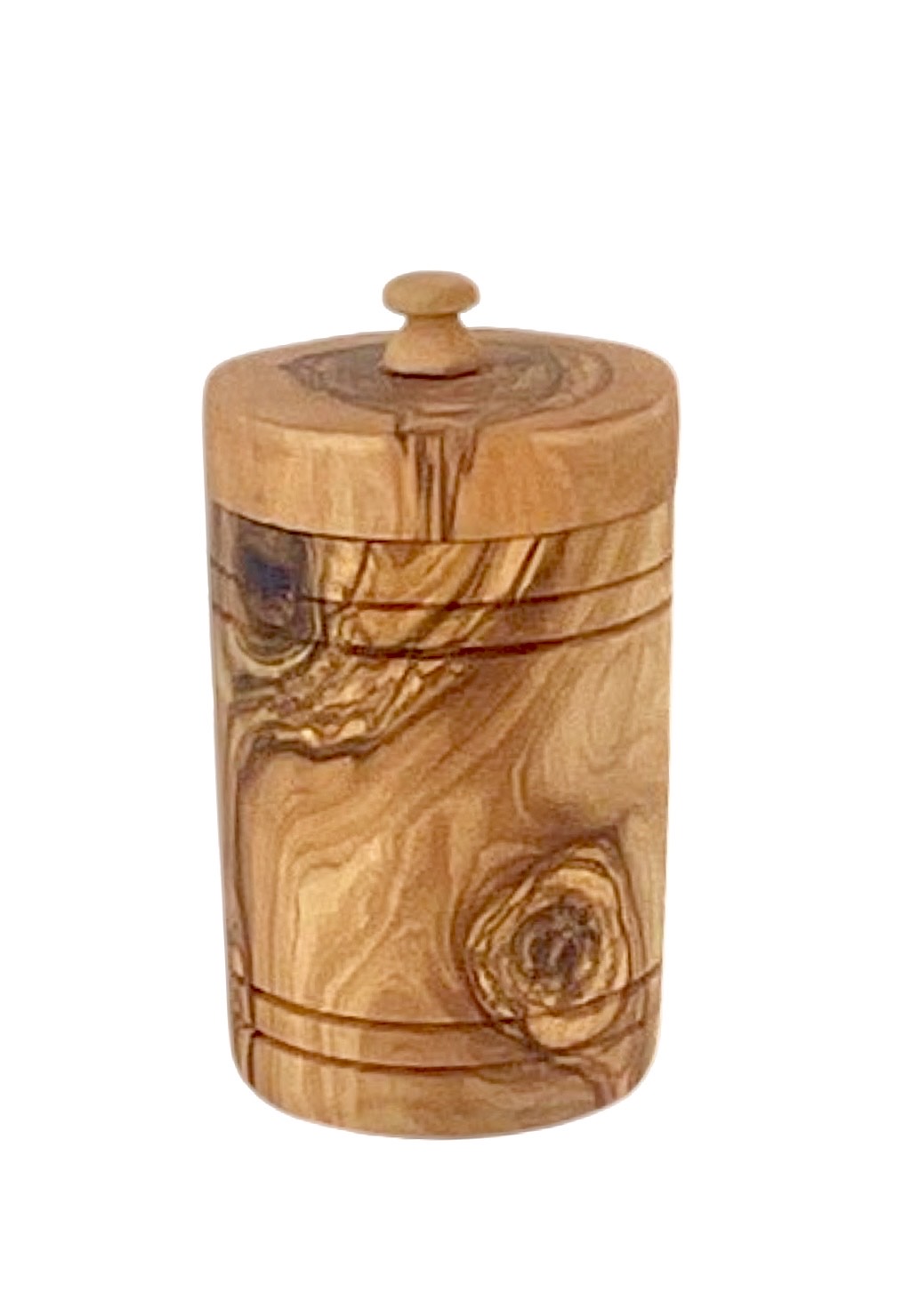 Olive Wood Spice Jar Salt Keeper w/Lid from Choixe
