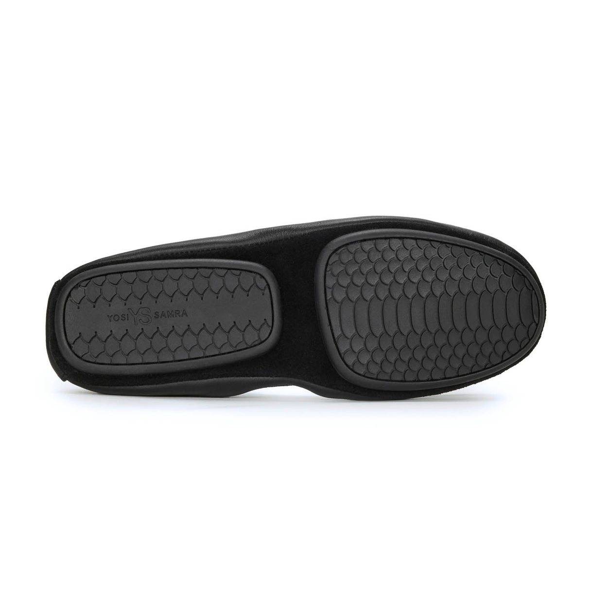 Samara Foldable Ballet Flat in Black Leather from Yosi Samra