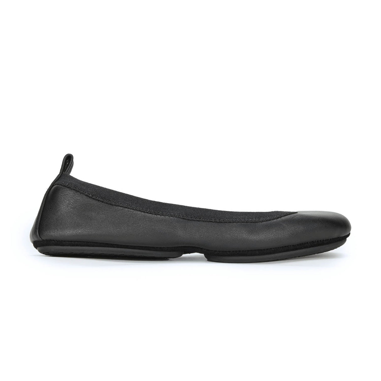 Samara Foldable Ballet Flat in Black Leather from Yosi Samra