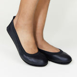 Samara Foldable Ballet Flat in Black Leather from Yosi Samra