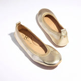 Samara Foldable Ballet Flat in Gold Leather from Yosi Samra